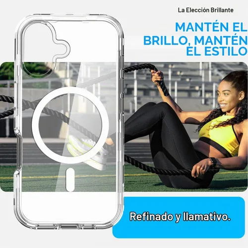 Vista 3 de AICase Funda transparente para iPhone 17 [compatible con MagSafe] resistente protección contra caídas, cuerpo completo, a prueba de golpes, a prueba