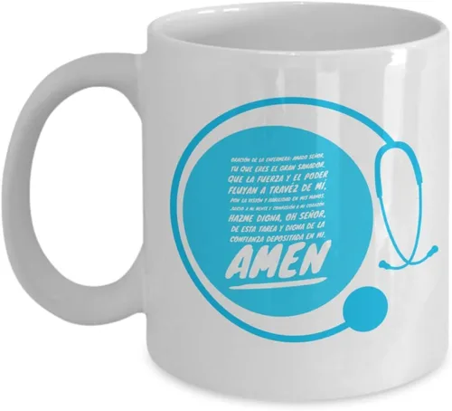 Vista 5 de Regalo para enfermera Taza de Cafe para enfermeros Regalo perfecto para graduados, profesionales de la salud y estudiantes de enfermeria Vaso