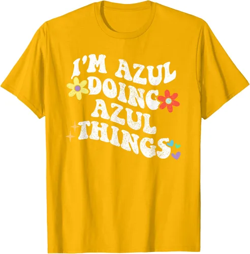 Vista 48 de Retro Groovy Im AZUL Doing AZUL Things - Camiseta divertida para el día de la madre, Negro