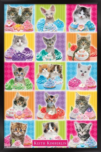 Vista 9 de Trends International Keith Kimberlin - Kitten - Cupcake Wall Poster, 14.725" x 22.375", Barnwood Framed Version