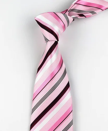 Vista 32 de Secdtie Corbata clásica de seda tejida jacquard a rayas para hombre