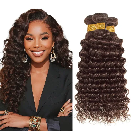 Vista 51 de Color 30 paquetes de cabello humano marrón onda del cuerpo paquetes 8 10 12 pulgadas brasileño virgen Remy extensiones de cabello humano doble trama