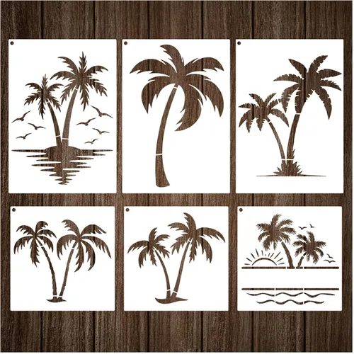 Vista 11 de 20 piezas de plantillas de hongos, plantillas reutilizables de hongos de estilo bohemio, luna y flores para pintar en madera, lienzo, azulejos