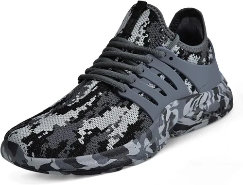 Vista 2 de tenis para hombre, antideslizantes, resistentes al deslizamiento, de punto.