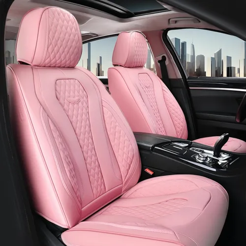 Vista 17 de Coverado Fundas de asiento de automóvil, fundas de asiento delantero, funda de asiento de coche beige, fundas impermeables para asiento