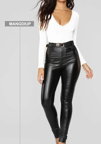 Vista 5 de MANGDIUP Enterizo básico de manga larga con cuello en V para mujer