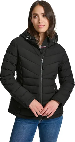 Vista 13 de Tommy Hilfiger Chaqueta acolchada ligera y plegable esencial para mujer Classic Chevron Navy