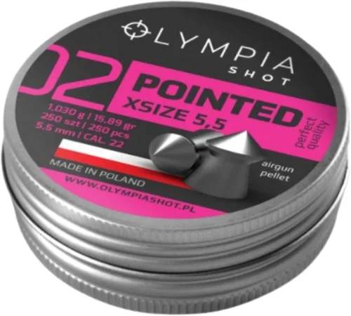 Vista 10 de Olympia Shot Perdigones para Pistola de Aire Calibre .177, Calibre .22, Calibre .25 Cabezales Abovedados, Puntiagudos, Planos Wadcutter Varios