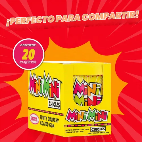 Vista 5 de Gerrit 's Mini Fruit Chicles chicles - Bolsas de 0.79 onzas - Caja de exhibición de 20