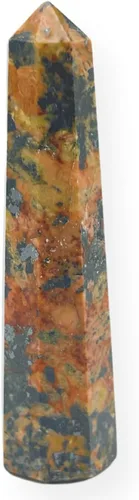Vista 33 de WholesaleGemShop - Torre de obelisco de piedras preciosas de 3 pulgadas, faceta gigante, cristal de roca de Aura Rock Natural pulido Earth Wand