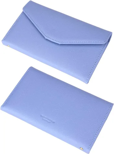 Vista 81 de Zoppen - Billetera de viaje con bloqueo RFID multiusos (Ver.4) Portatarjetas de pasaporte y vacunas, organizador de documentos de tres pliegues