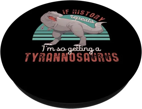 Vista 2 de Divertido tiranosaurio T Rex dinosaurio amante favorito dinosaurio PopSockets intercambiables PopGrip