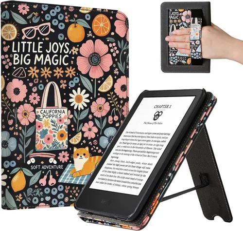Vista 9 de CoBak Funda para todos los nuevos E-Reader de 6 pulgadas 2024 y 2022 (11 generación), funda inteligente de piel sintética, apagado y encendido