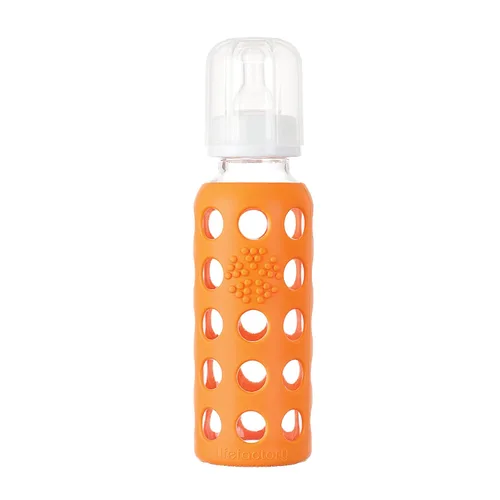 Vista 7 de Lifefactory 9-Ounce BPA-Free Glass Baby Bottle with Protective Silicone Sleeve and Stage 2 Nipple, Grape