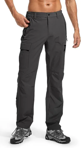 Vista 2 de Wespornow Hiking Travel Pants for Men Lightweight Water-Resistant Quick Dry Outdoor Pants for Fishing Camping