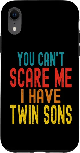 Vista 25 de Vintage You Can't Scare Me I Have Twin Sons Parent Parenting Case for iPhone 16