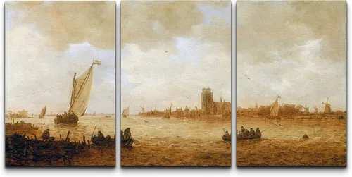 Vista 13 de Wall26 - Lienzo decorativo para pared, 3 piezas, serie de pinturas famosas