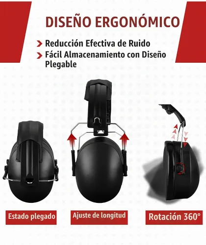 Vista 4 de Copkim Paquete de 12 orejeras de protección auditiva a granel NRR de 28 dB con reducción de ruido, orejeras de protección para los oídos