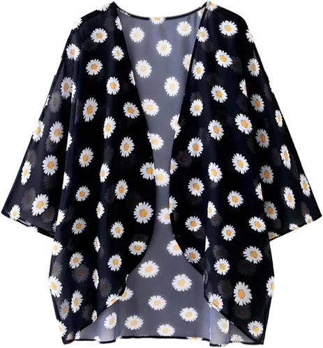 Vista 4 de BB&KK Kimono para mujer, cárdigans ligeros de verano