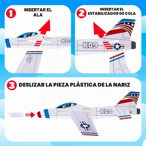 Vista 2 de ArtCreativity Juego de 24 rompecabezas 3D de aviones de combate planeadores – 7 pulgadas varios esquemas de diseño de jet – Actividad de fiesta