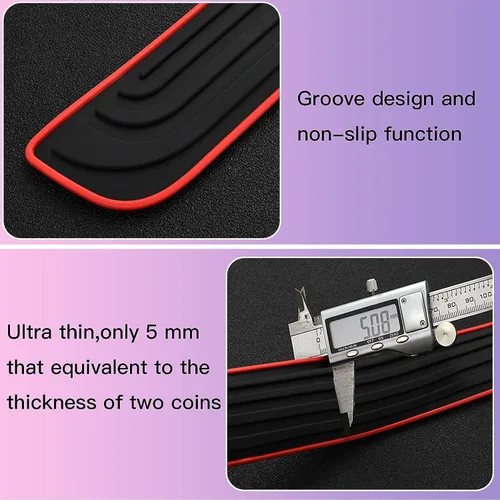 Vista 3 de W-POWER Protectores de placa para umbral de puerta de automóvil – Protectores universales de entrada para umbral de puerta, panel protector