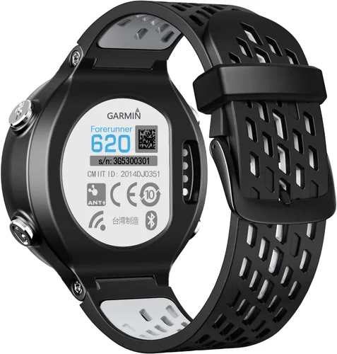Vista 5 de Correas de reloj compatibles con Garmin Forerunner 620/735XT/220/235/230/630/Approach S6 Golf, correa de silicona suave dos en uno de repuesto
