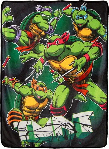 Vista 14 de Northwest Manta Micro Raschel Teenage Mutant Ninja Turtles, 46 x 60 pulgadas, Cowabunga Dudes