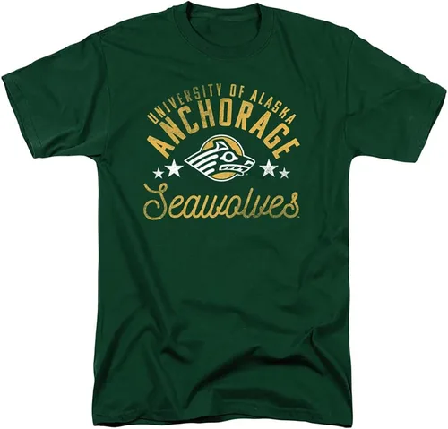 Vista 98 de Collegiate Distressed Mascot Unisex Adult T Shirt Collection 3 Universidad de Adelphi