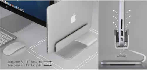 Vista 4 de Rain Design 10037 mTower - Soporte vertical para laptop para MacBook Pro y MacBook Air