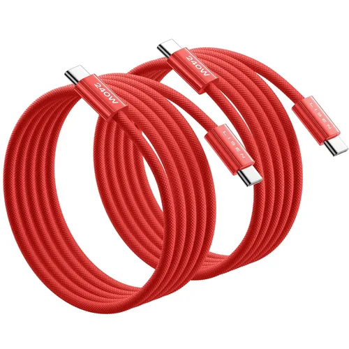 Vista 17 de LISEN Cable corto USB C a USB C de 240 W (1.5 pies+1 5 pies)