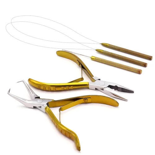 Vista 12 de Kit de herramientas profesionales para extensiones de cabello y cuentas, juego de alicates para quitar cuentas (4 piezas) I-Link Micro Ring Loop