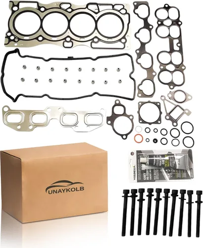 Vista 32 de MLS - Juego de juntas de cabeza con 10 tornillos de cabeza con sello de silicona compatible con Honda Civic LX DX 2001-2005