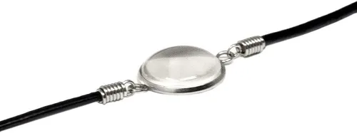 Vista 3 de Plato Most Important Part of the Work Stainless Steel Black Leather Adjustable Choker