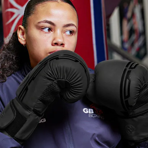 Vista 8 de Guantes de boxeo STING Armaplus Material exterior T3, sistema de revestimiento flotante, relleno de núcleo Hi Flow, correa de soporte de muñeca
