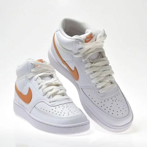 Vista 4 de Nike Tenis Court Vision Mid para mujer, NegroBlanco, 7
