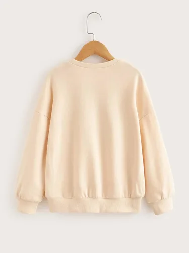 Vista 2 de Floerns Sudadera de manga larga con estampado de letras para niñas