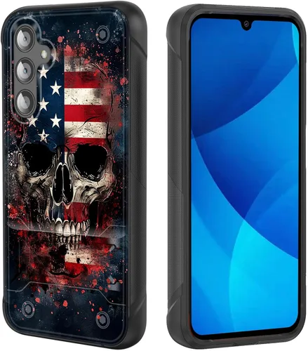 Vista 13 de Funda para Galaxy S25, de doble capa, resistente, a prueba de golpes, con soporte, funda protectora militar a prueba de caídas para Samsung Galaxy