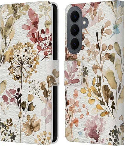 Vista 187 de Head Case Designs Officially Licensed Ninola Beige Wild Grasses Leather Wallet Case Compatible with Samsung Galaxy A07 4G
