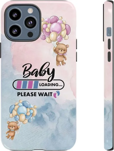 Vista 42 de Cute Baby Loading Phone Case for iPhone Models and Variants - Sweet Maternity Phone Cover for Pregnancy Reveal or Baby Shower
