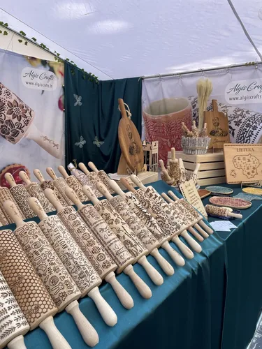 Vista 7 de Rodillo AZTEC en relieve – Rodillo de masa y arcilla para galletas en relieve y cerámica, galletas y sello de cerámica, regalos para hornear