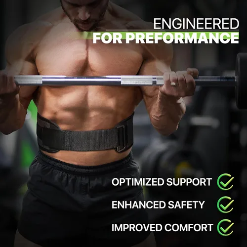 Vista 9 de Cinturón de levantamiento de pesas para hombres y mujeres, cinturón de gimnasio de apoyo lumbar y espalda de 8 pulgadas para culturismo, fitness