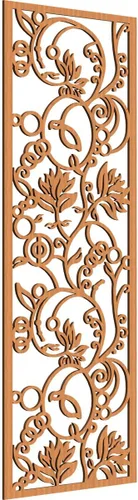 Vista 188 de Caspian Paneles de pared de madera con calado decorativo perforado, 9 3/8 pulgadas de ancho x 24 3/8 pulgadas de alto x 1/4 de alto, cereza