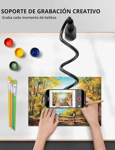 Vista 6 de SHAWE Soporte de teléfono con cuello de cisne, soporte flexible para tableta para cama, soporte de brazo perezoso ajustable 360 para iPad Air Pro
