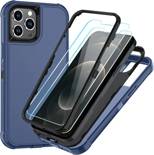 Vista 77 de SunStory Funda compatible con iPhone 11 con protector de pantalla HD, 3 capas de alta resistencia de cuerpo completo, funda protectora híbrida 3