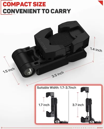 Vista 7 de IFOOTAGE Adaptador universal de montaje de trípode para teléfono con zapata fría, soporte de teléfono celular de rotación de 360° para trípode