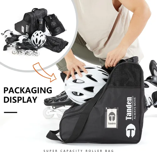 Vista 4 de Tanden Bolsa de patinaje sobre hielo para niños y adultos, bolsa de patinaje sobre hielo para llevar patines de hielo en línea