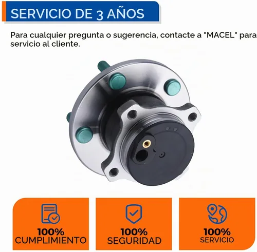 Vista 7 de PAROD 512347 Conjunto de rodamiento de cubo de rueda trasera compatible con Mazda 3 2004-2013, Mazda 3 Sport 2009-2013, Mazda 5 2006-2017, 5