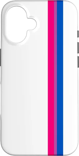 Vista 31 de Funda blanca para iPhone 13 Pro Subtle Bi Pride Flag LGBT Bisexual Stripe