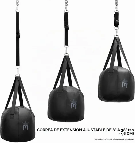 Vista 5 de Meister Correa de extensión de montaje con giratorio y mosquetones para colgar bolsas pesadas Negro