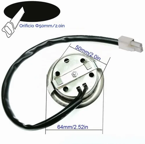 Vista 3 de Paquete de 2 luces LED para campana extractora de cocina de 12 V para 2.165 in/2.0 pulgadas (blanco cálido 3000 K)
